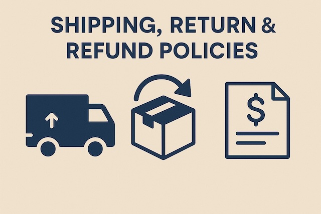 Shipping, Returns & Refund Policies