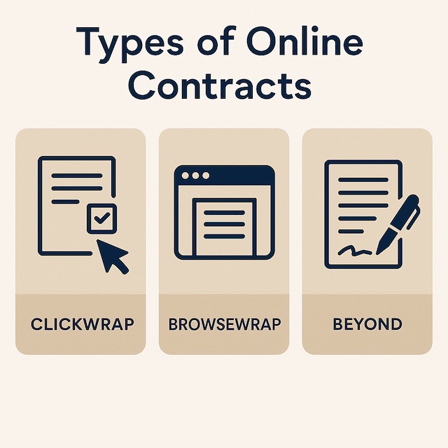 Types of Online Contracts: Clickwrap, Browsewrap, and Beyond